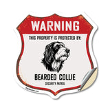 Warning This Property is Protected by Bearded Collie