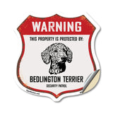 Warning This Property is Protected by Bedlington Terrier