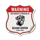 Warning This Property is Protected by Belgian Griffon