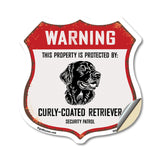 Warning This Property is Protected by Curly-Coated Retriever