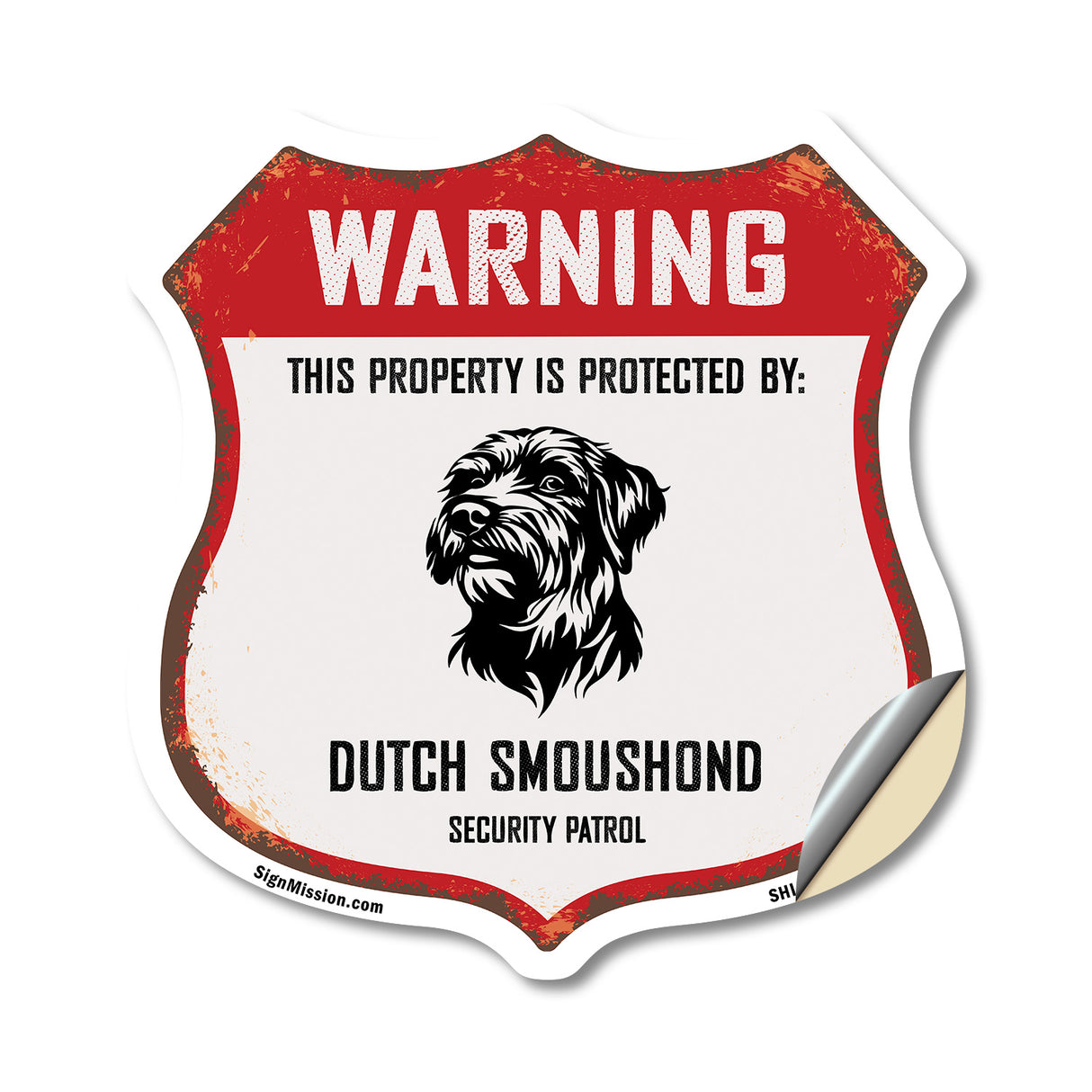 Warning This Property is Protected by Dutch Smoushond