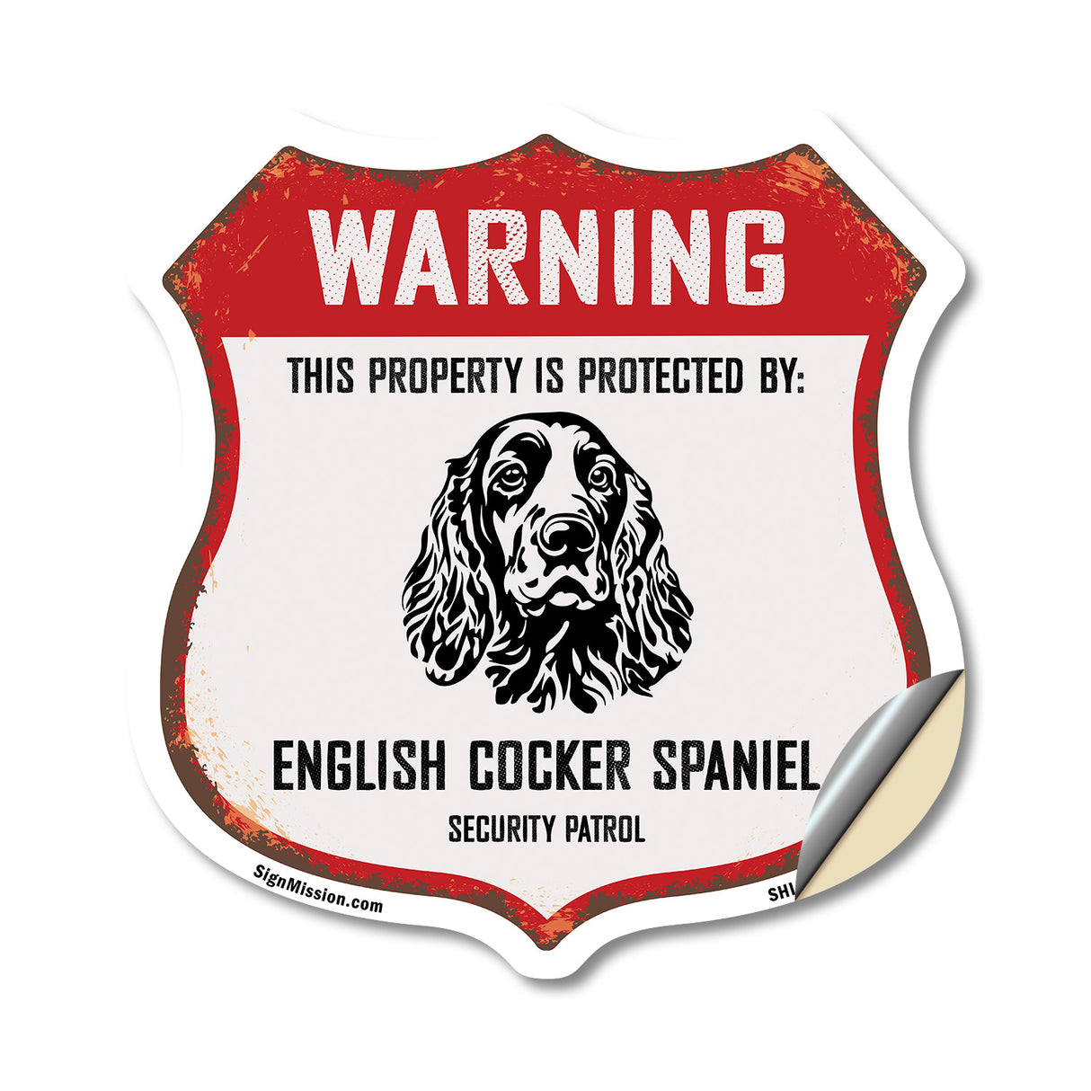 Warning This Property is Protected by English Cocker Spaniel