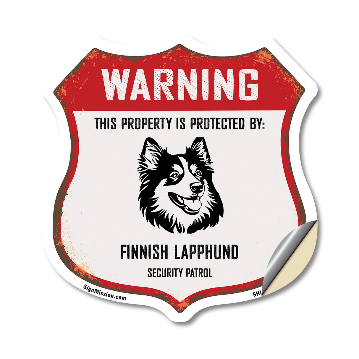 Warning This Property is Protected by Finnish Lapphund