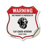 Warning This Property is Protected by Flat-Coated Retriever