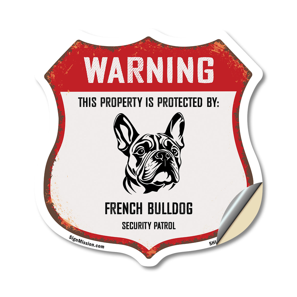 Warning This Property is Protected by French Bulldog