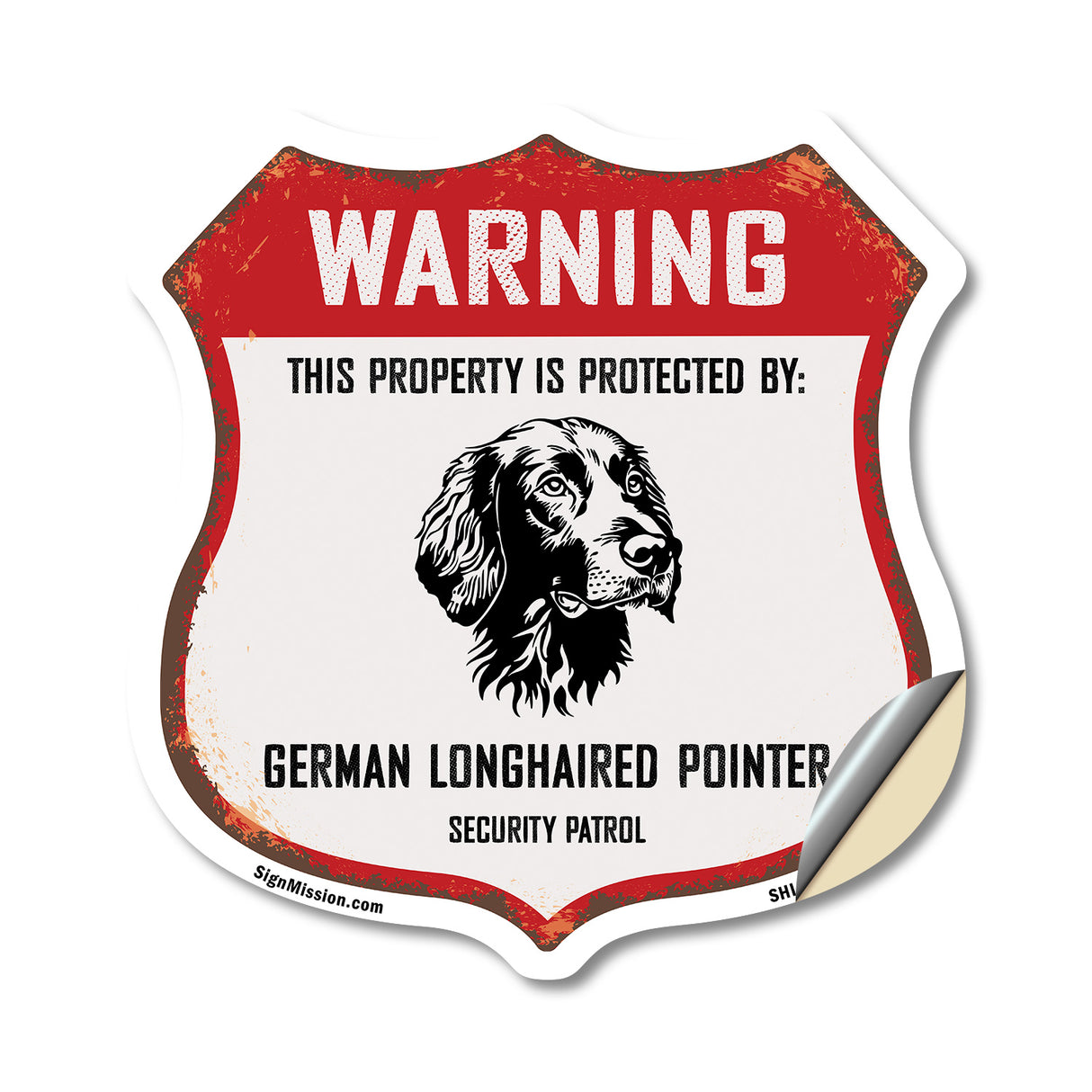 Warning This Property is Protected by German Longhaired Pointer