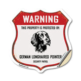 Warning This Property is Protected by German Longhaired Pointer