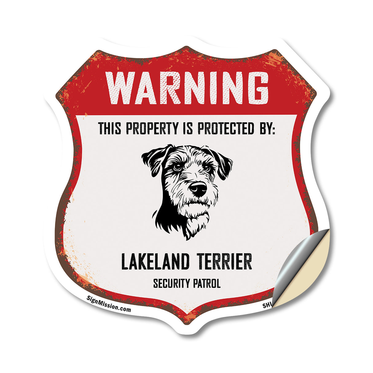 Warning This Property is Protected by Lakeland Terrier