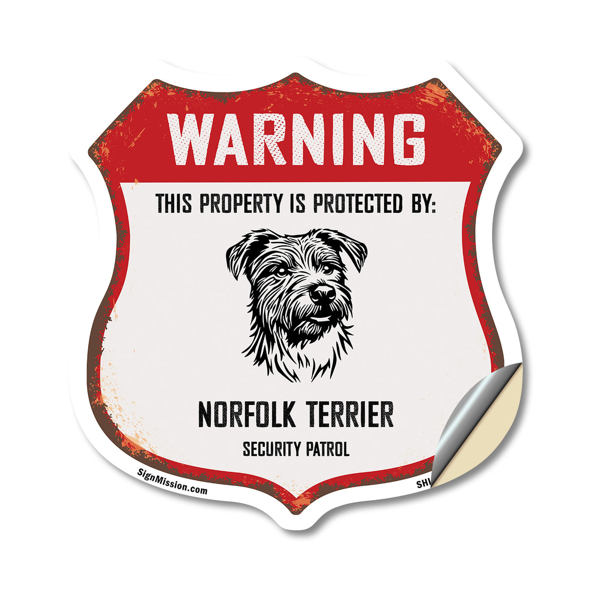 Warning This Property is Protected by Norfolk Terrier