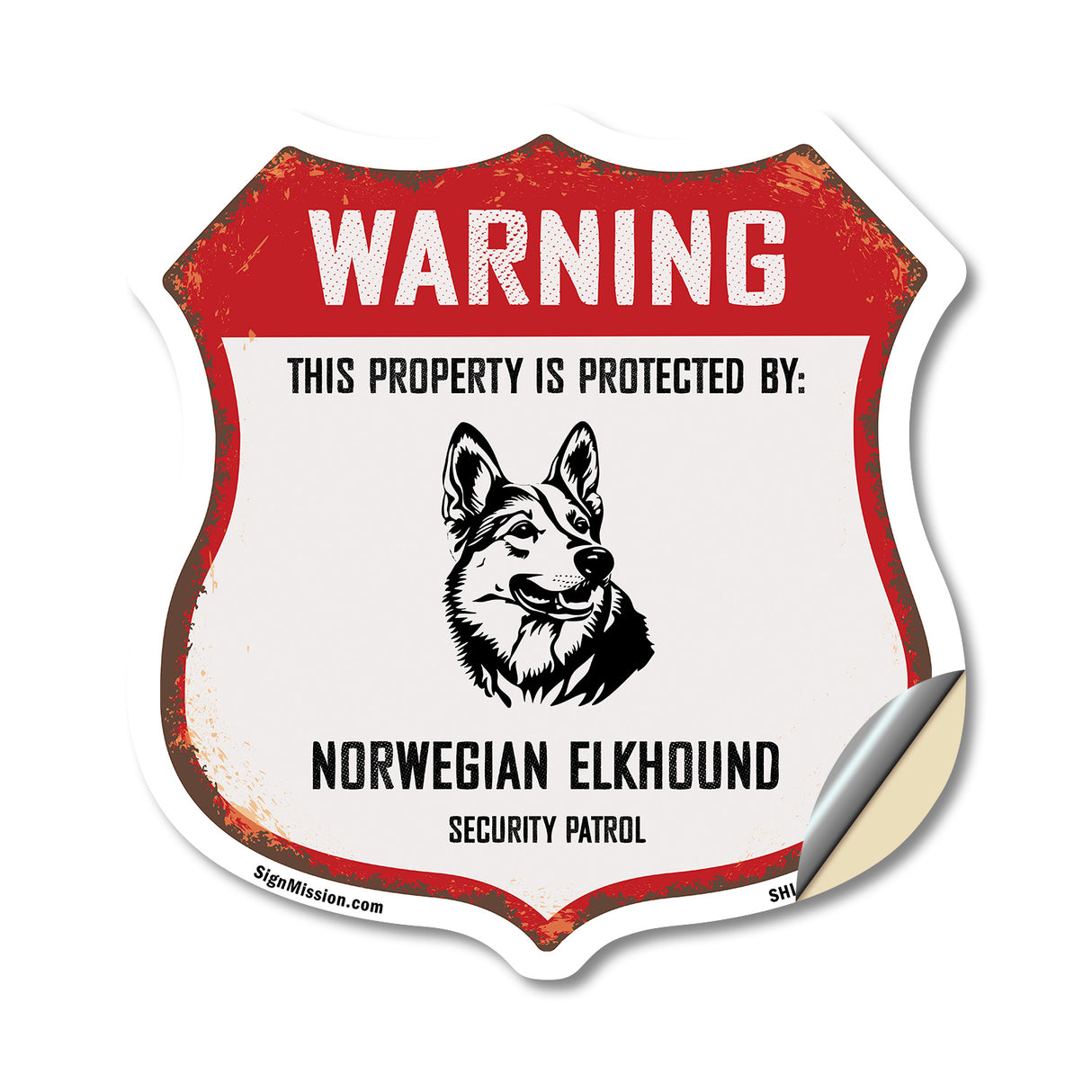 Warning This Property is Protected by Norwegian Elkhound