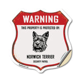 Warning This Property is Protected by Norwich Terrier