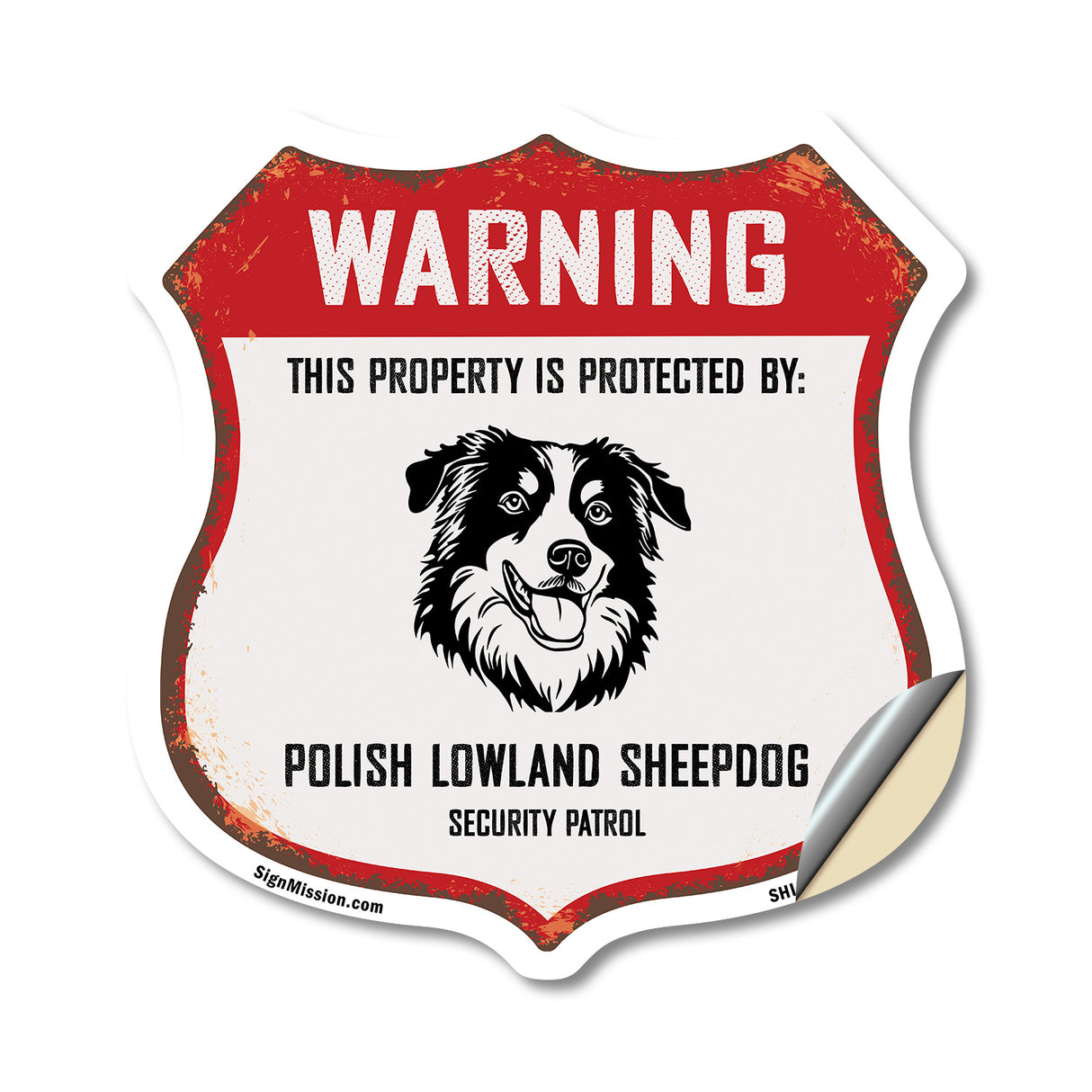 Warning This Property is Protected by Polish Lowland Sheepdog
