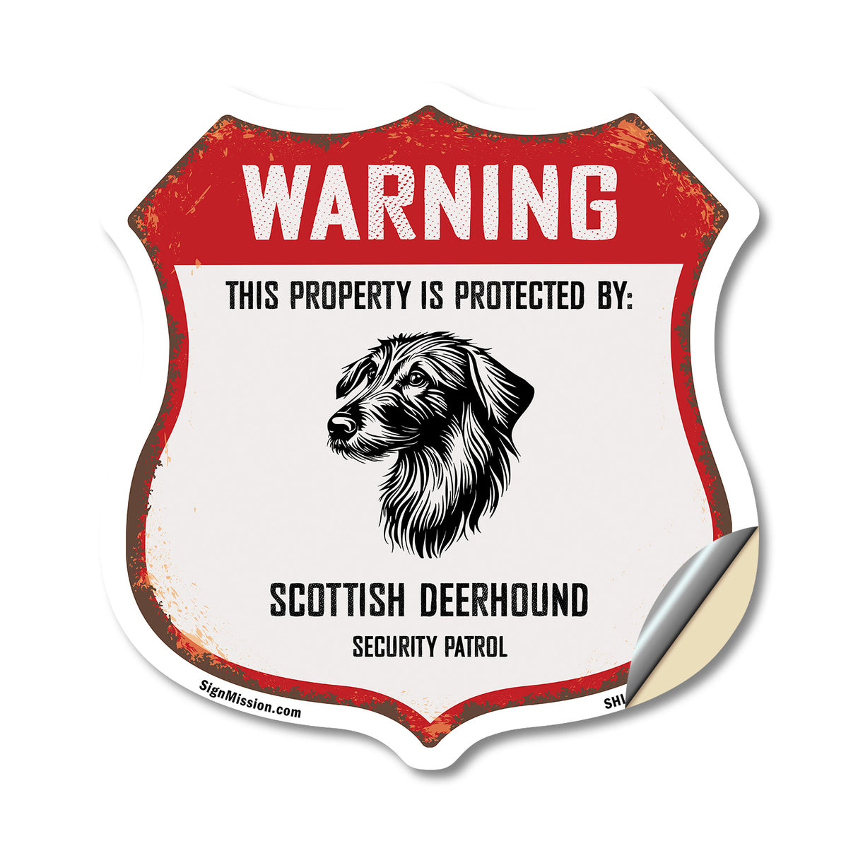 Warning This Property is Protected by Scottish Deerhound