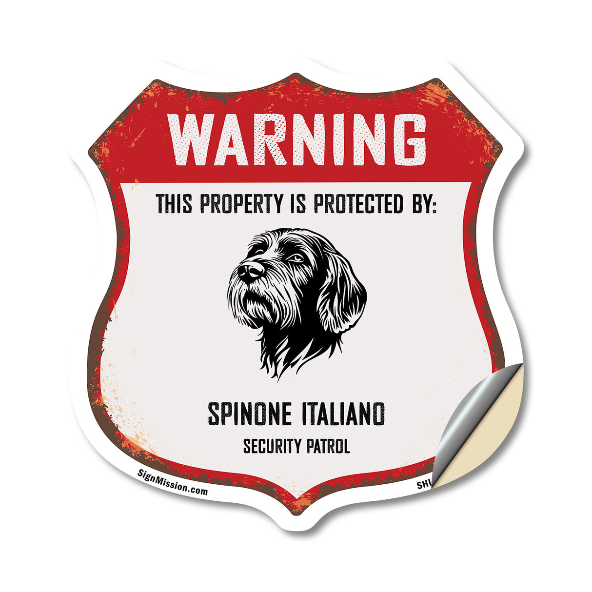 Warning This Property is Protected by Spinone Italiano