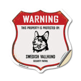 Warning This Property is Protected by Swedish Vallhund