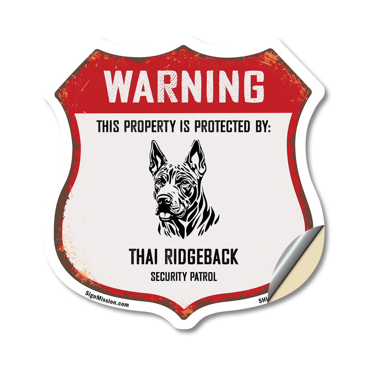 Warning This Property is Protected by Thai Ridgeback