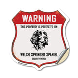 Warning This Property is Protected by Welsh Springer Spaniel