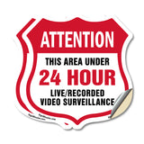 Attention This Area Under 24 Hour Live Recorded Video Surveillance