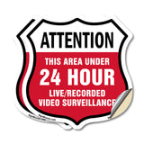 Attention This Area Under 24 Hour Live Recorded Video Surveillance