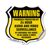 Warning Premises Protected By 24 Hour Audio And Video Surveillance By Entering You Agree To Be Audio & Video Recorded