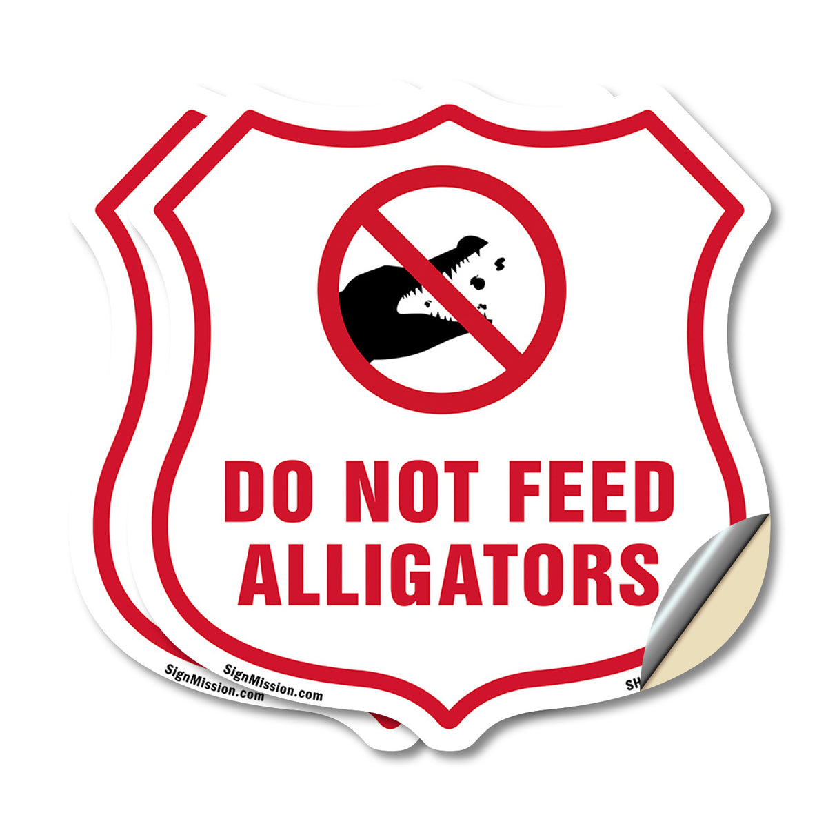 Alligator Warning Shield Sign Do Not Feed Alligators