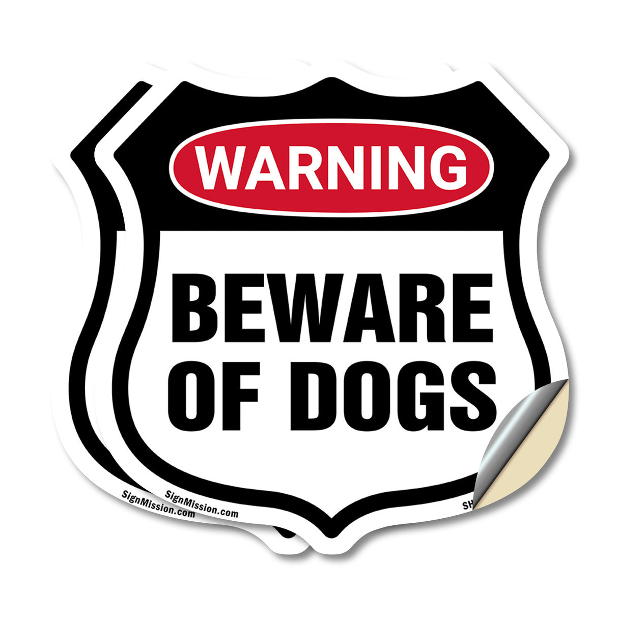 Dog Warning Shield Sign Beware Of Dogs
