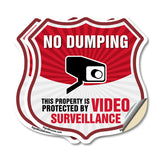 No Dumping Shield Sign This Property Is Protected By Video Surveillance