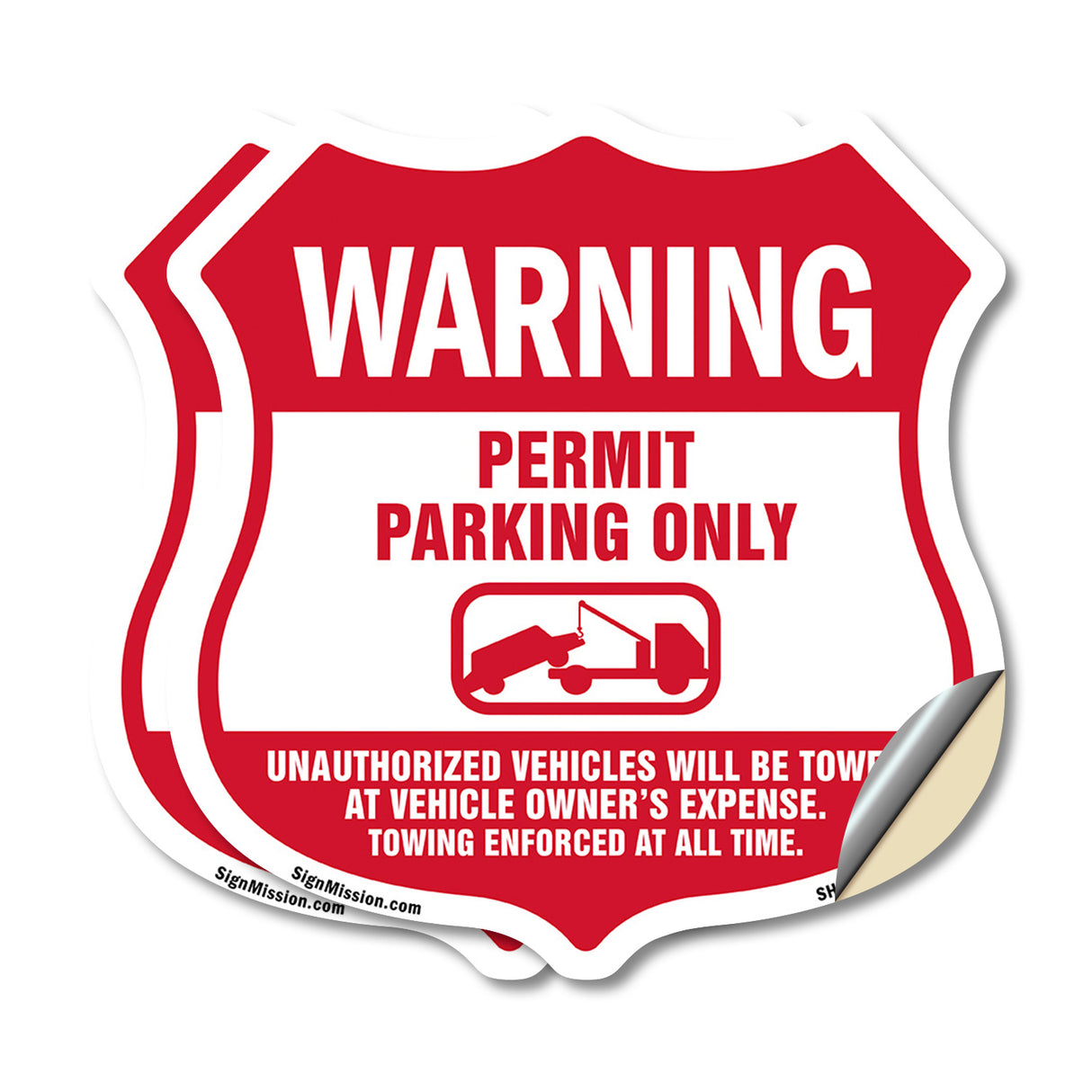 No Parking Without Permit Warning Permit Parking Only Unauthorized Vehicles Will Be Towed At Vehicle Owners Expense