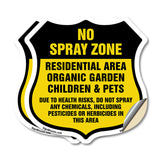 No Spray Shield Sign No Spray Zone Residential Area Organic Garden Children And Pets
