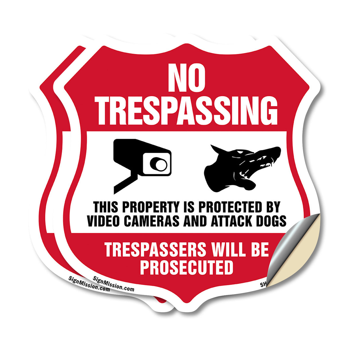 No Trespassing This Property Is Protected By Video Cameras And Attack Dogs Trespassers Will Be Prosecuted