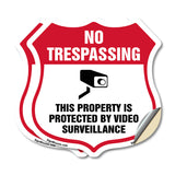 No Trespassing Shield Sign This Property Is Protected By Video Surveillance