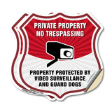 Private Property No Trespassing Property Protected By Video Surveillance And Guard Dogs