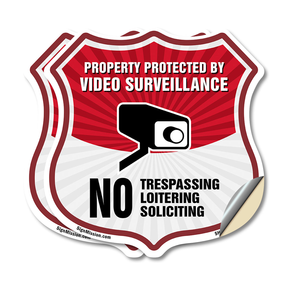 Video Surveillance Property Protected By Video Surveillance. No Trespassing Loitering Soliciting