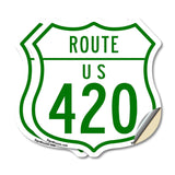 Route Marker Shield Sign Us 420