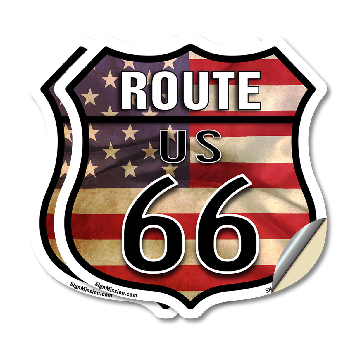 Route Us 66 Flag