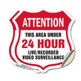 Attention This Area Under 24 Hour Live Recorded Video Surveillance
