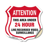 Attention This Area Under 24 Hour Live Recorded Video Surveillance