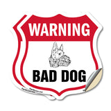 Dog Warning Shield Sign Bad Dog