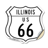 Illinois Route Marker Shield Sign Us 66