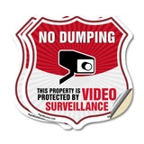 No Dumping Shield Sign This Property Is Protected By Video Surveillance