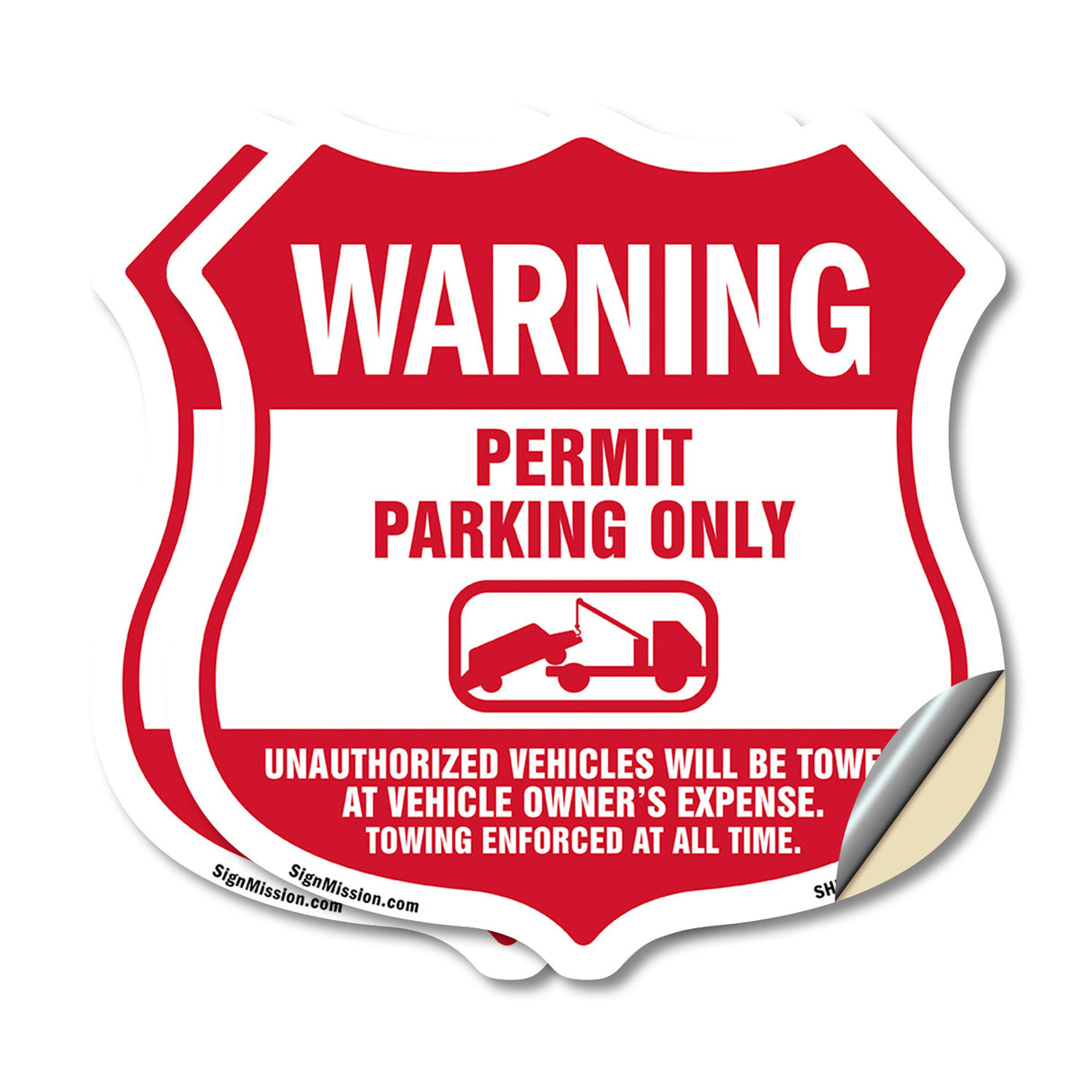 No Parking Without Permit Warning Permit Parking Only Unauthorized Vehicles Will Be Towed At Vehicle Owners Expense