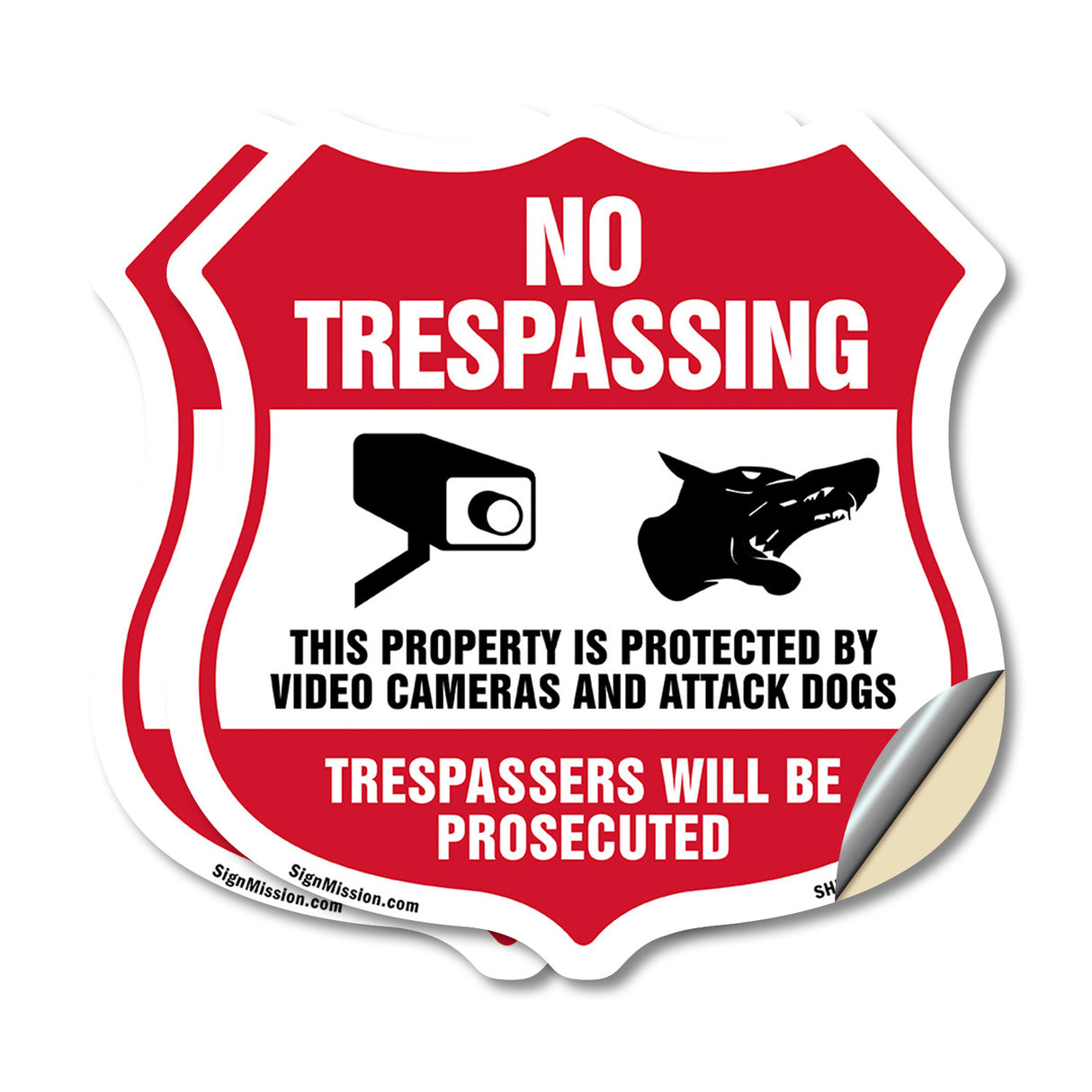 No Trespassing This Property Is Protected By Video Cameras And Attack Dogs Trespassers Will Be Prosecuted