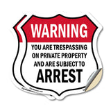 No Trespassing Warning You Are Trespassing On Private Property And Are Subject To Arrest