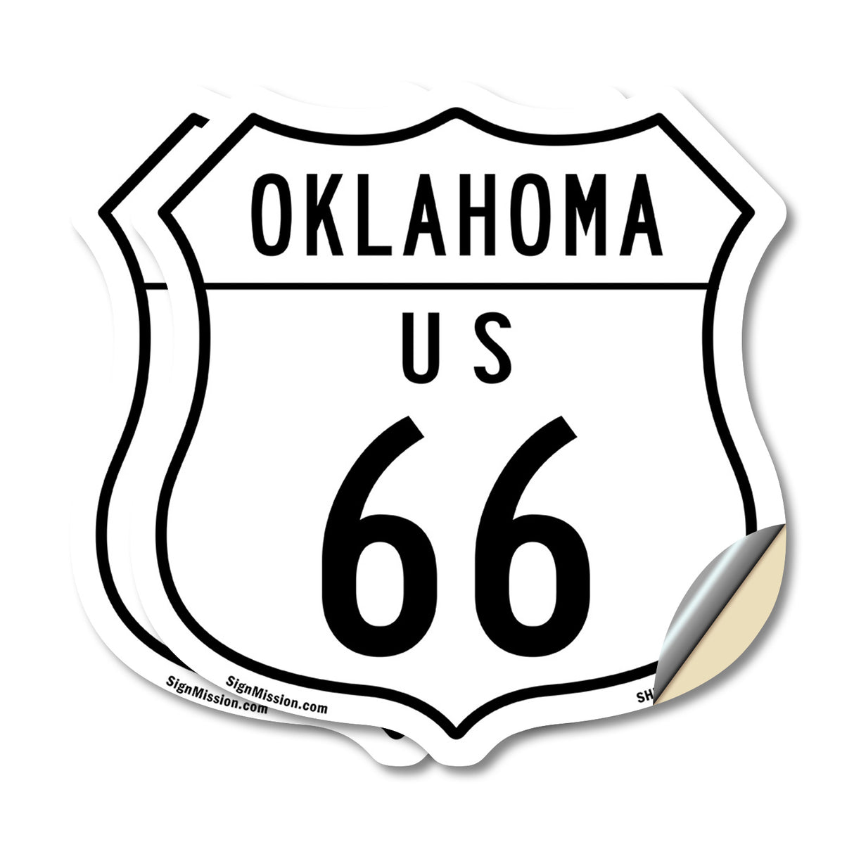 Oklahoma Route Marker Shield Sign Us 66