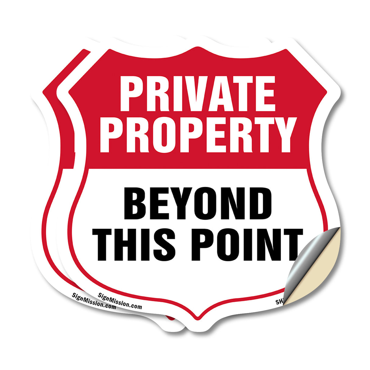 Private Property Shield Sign Private Property Beyond This Point