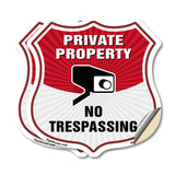 Private Property Shield Sign No Trespassing