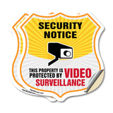 Security Notice Shield Sign This Property Is Protected By Video Surveillance