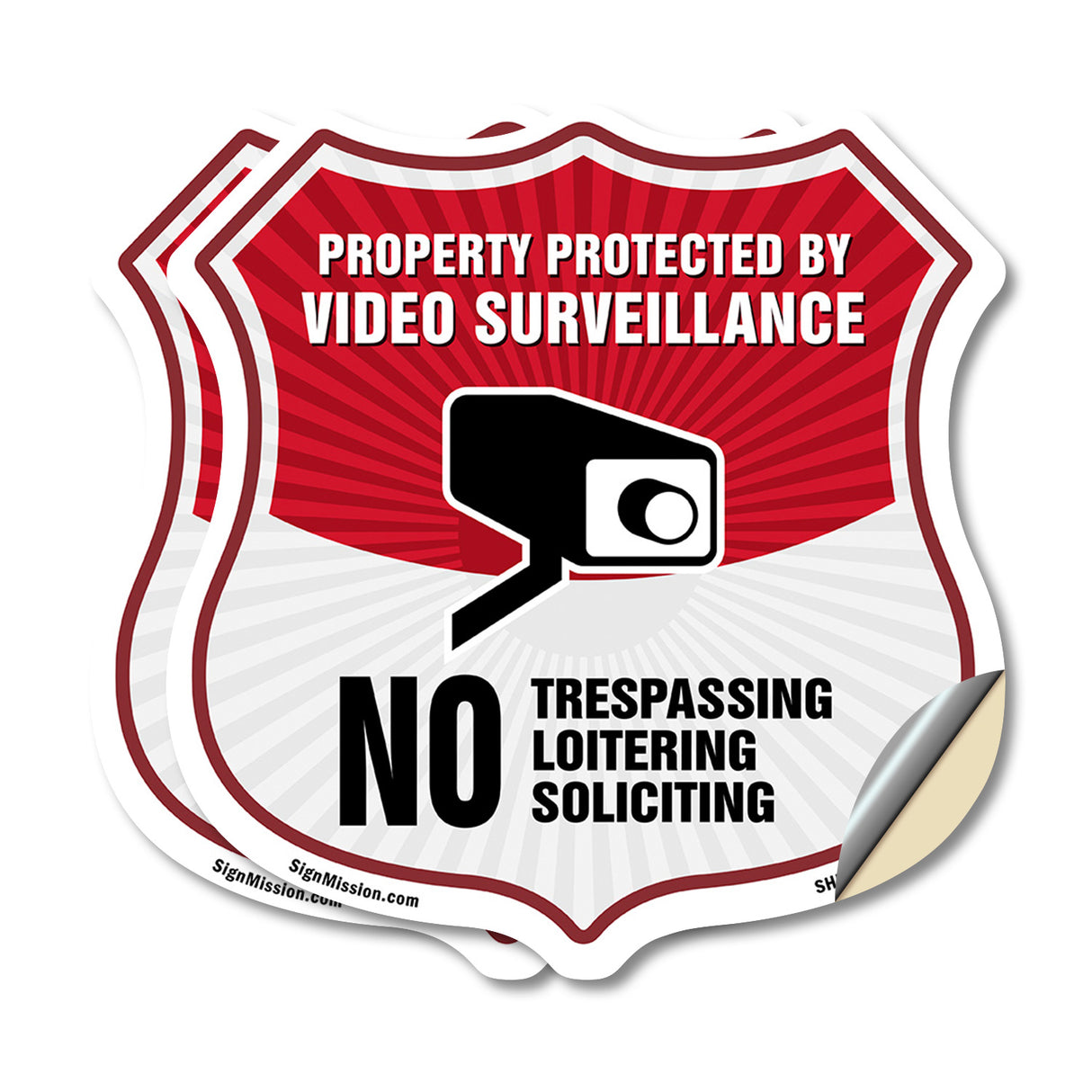 Video Surveillance Property Protected By Video Surveillance. No Trespassing Loitering Soliciting