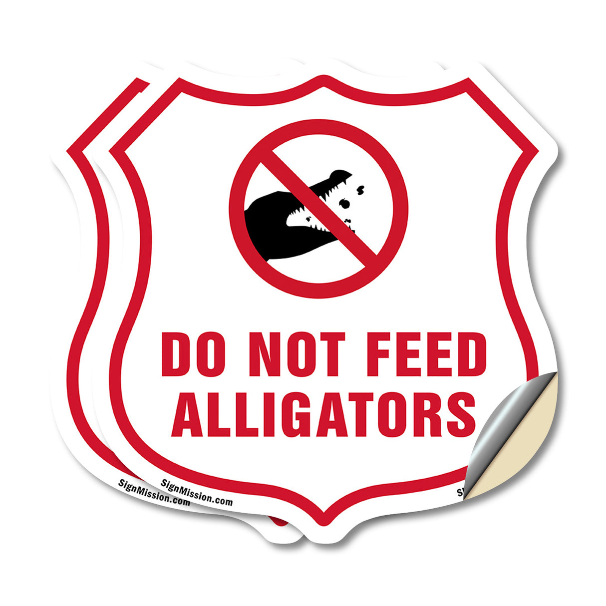 Alligator Warning Shield Sign Do Not Feed Alligators