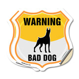 Beware Of Dog Shield Sign Warning Bad Dog